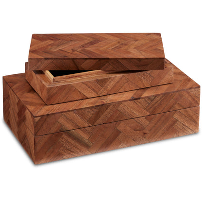 Alfeo Box Set by Currey and Company. Made from sheesham wood in a modern style.