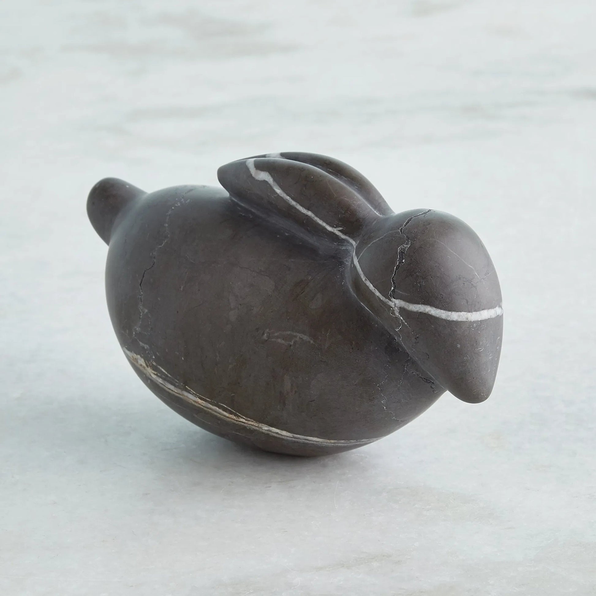 Bunny by Global Views in grey. Made from graffito grey marble in a modern style.