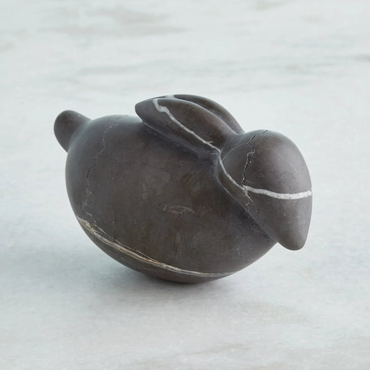 Bunny by Global Views in grey. Made from graffito grey marble in a modern style.