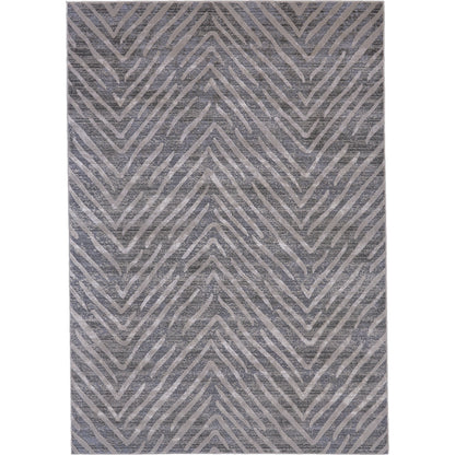 Waldor Herringbone Rug - 3968F by Feizy in gray. Made from polypropylene, polyester in a unique style.