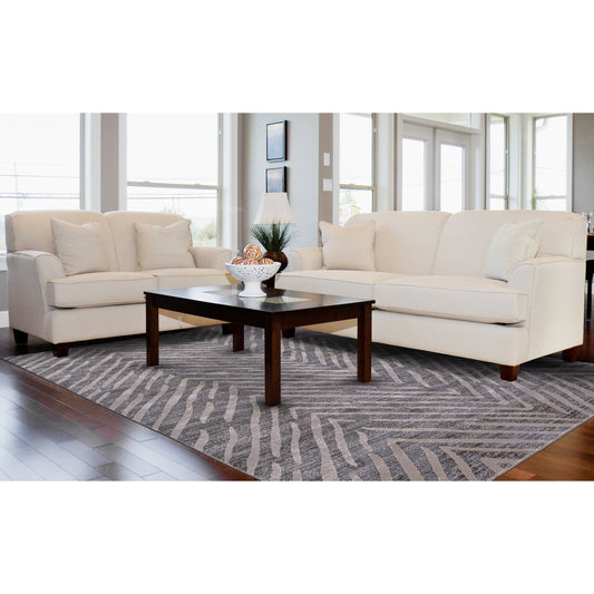 Waldor Herringbone Rug - 3968F by Feizy in gray. Made from polypropylene, polyester in a unique style.