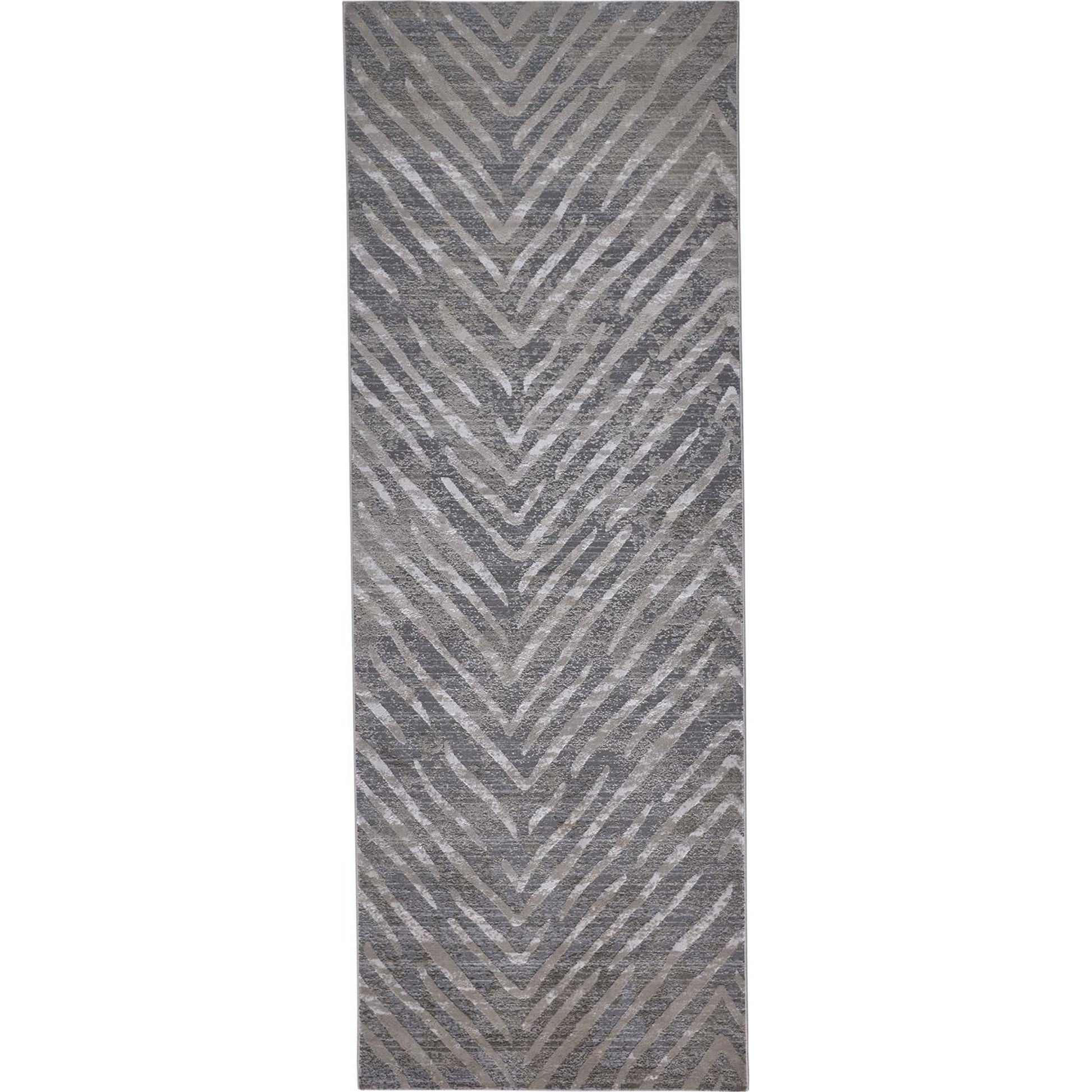 Waldor Herringbone Rug - 3968F by Feizy in gray. Made from polypropylene, polyester in a unique style.