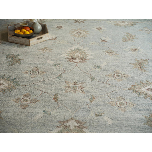 Elegance 7351 Rug by Exquisite Rugs in light blue. Made from new zealand wool in a unique style.