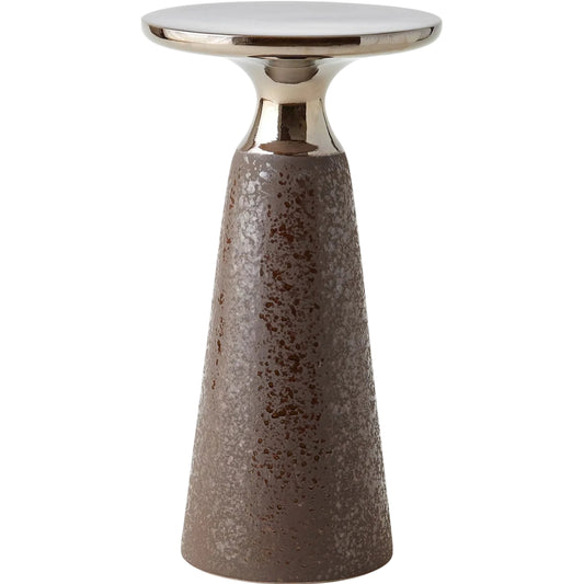 Meteor Taper Table by Global Views in bronze. Made from porcelain in a eclectic & global style.