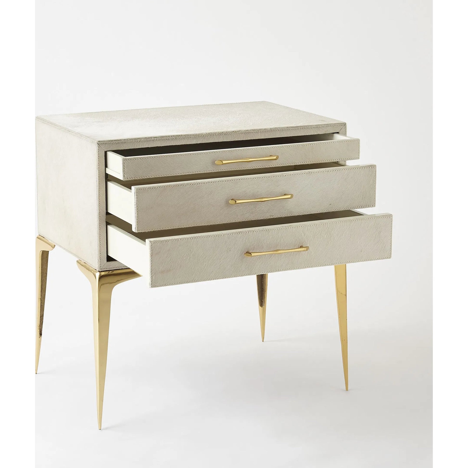 Stiletto Bedside Table by Global Views. Made from unique in a transitional style.