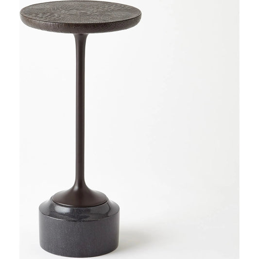 Croc Drinks Table by Global Views in bronze. Made from aluminum, granite, leather, tetron in a eclectic & global style.