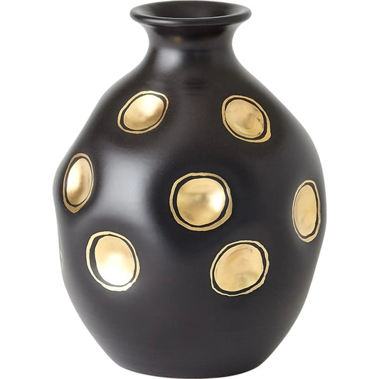 Dimples Vase by Global Views in gold. Made from unique in a unique style.