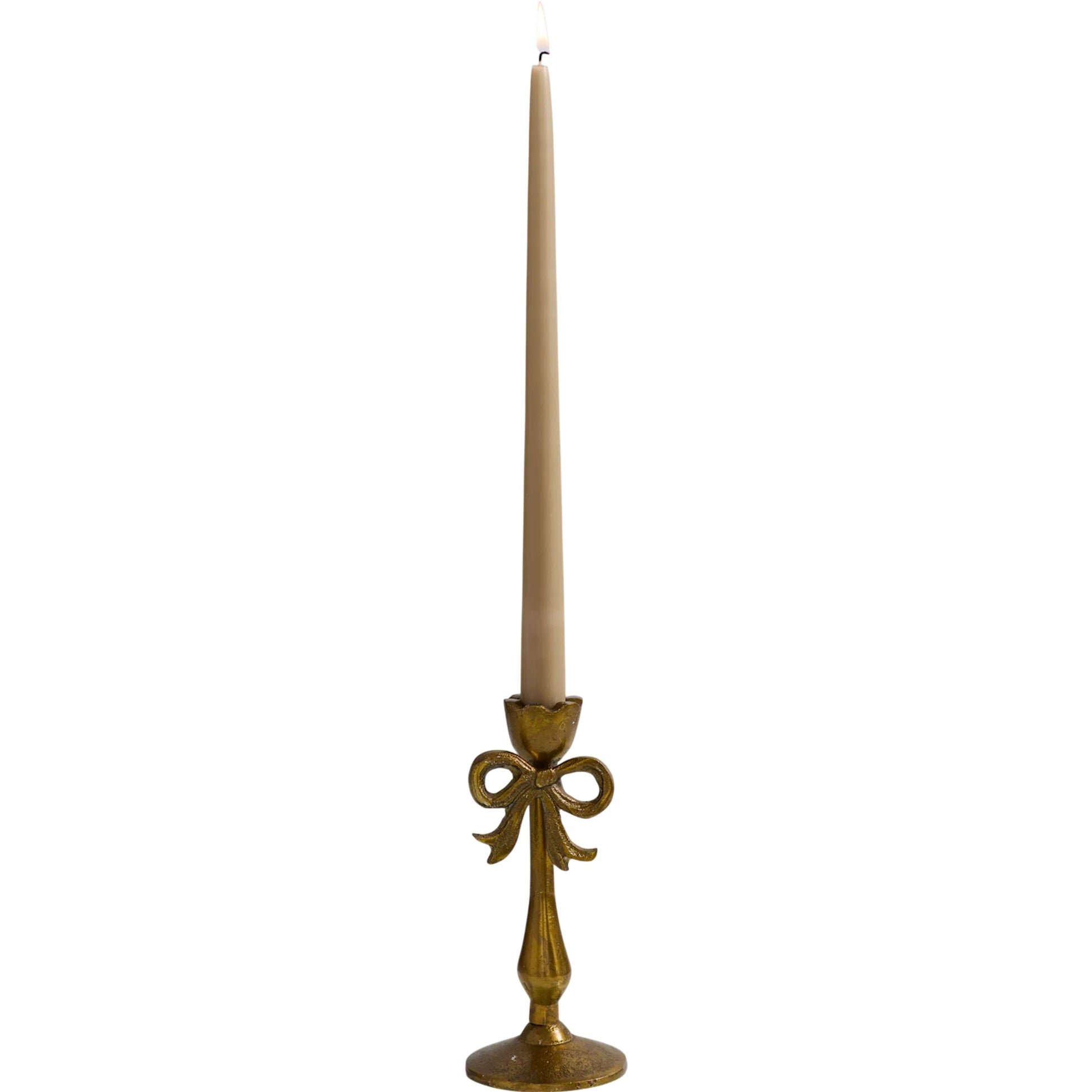Bowtied Candleholder 2 (Set of 2) by Accent Decor in antique, gold. Made from metal in a unique style.