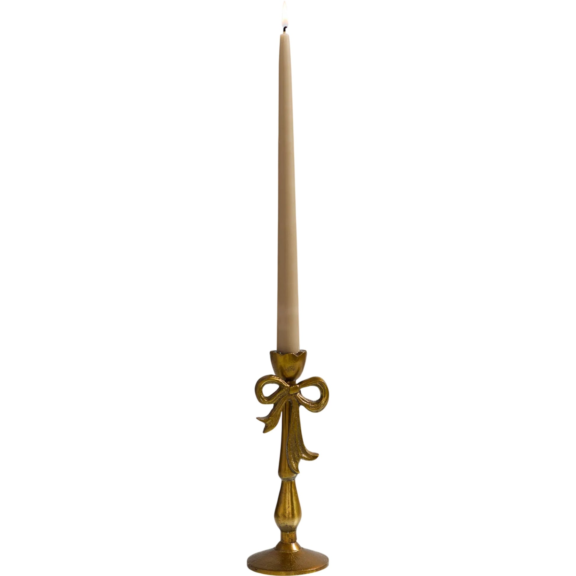 Bowtied Candleholder 2 (Set of 2) by Accent Decor in antique, gold. Made from metal in a unique style.