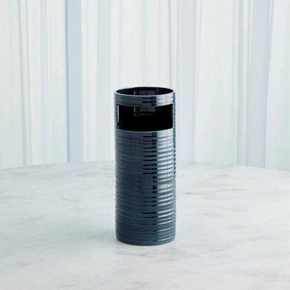 Cut Out Vase by Global Views in dark blue. Made from unique in a eclectic & global style.
