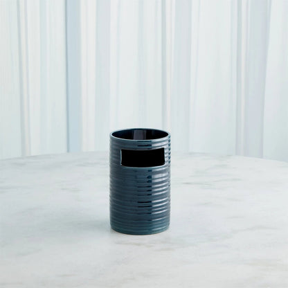 Cut Out Vase by Global Views in dark blue. Made from unique in a eclectic & global style.
