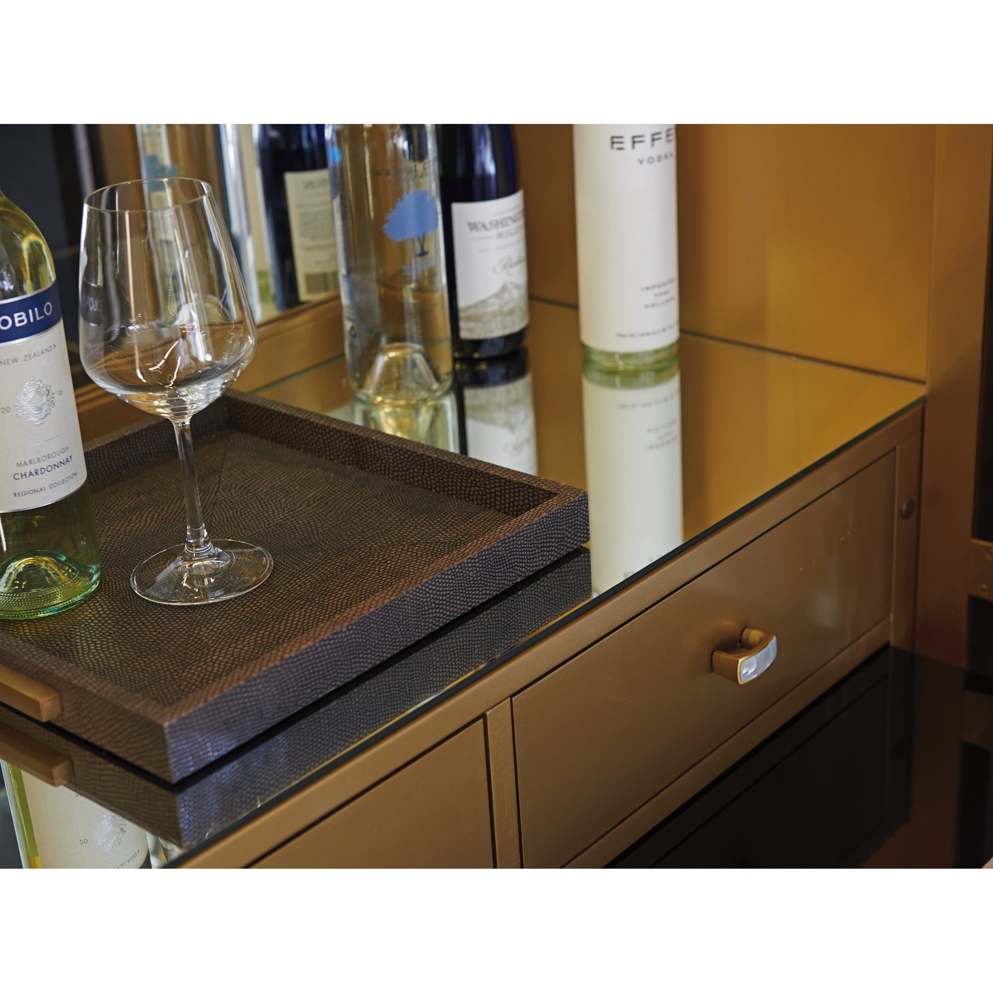 Meridian Bar by Lexington in cobalt. Made from unique in a transitional style.