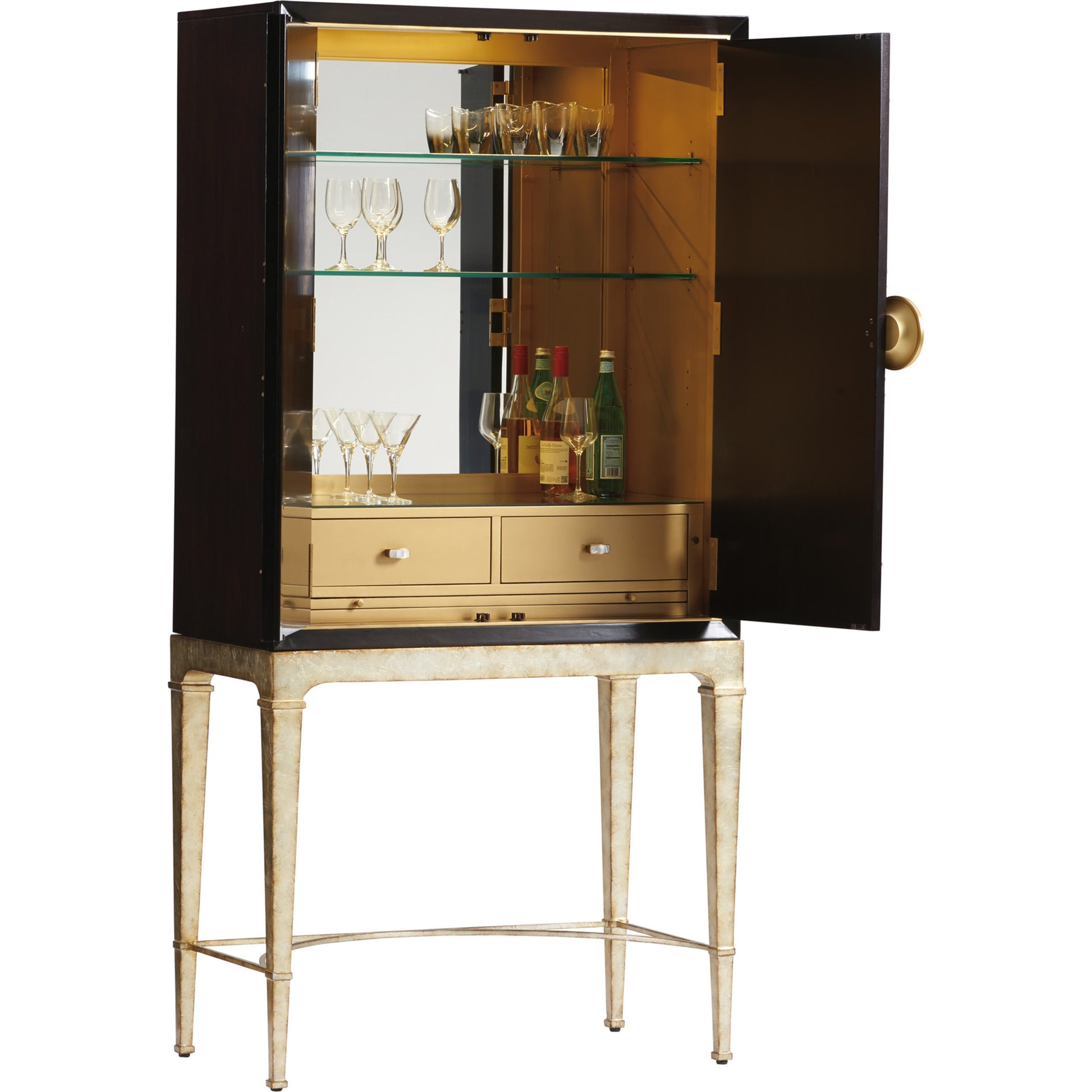 Meridian Bar by Lexington in cobalt. Made from unique in a transitional style.