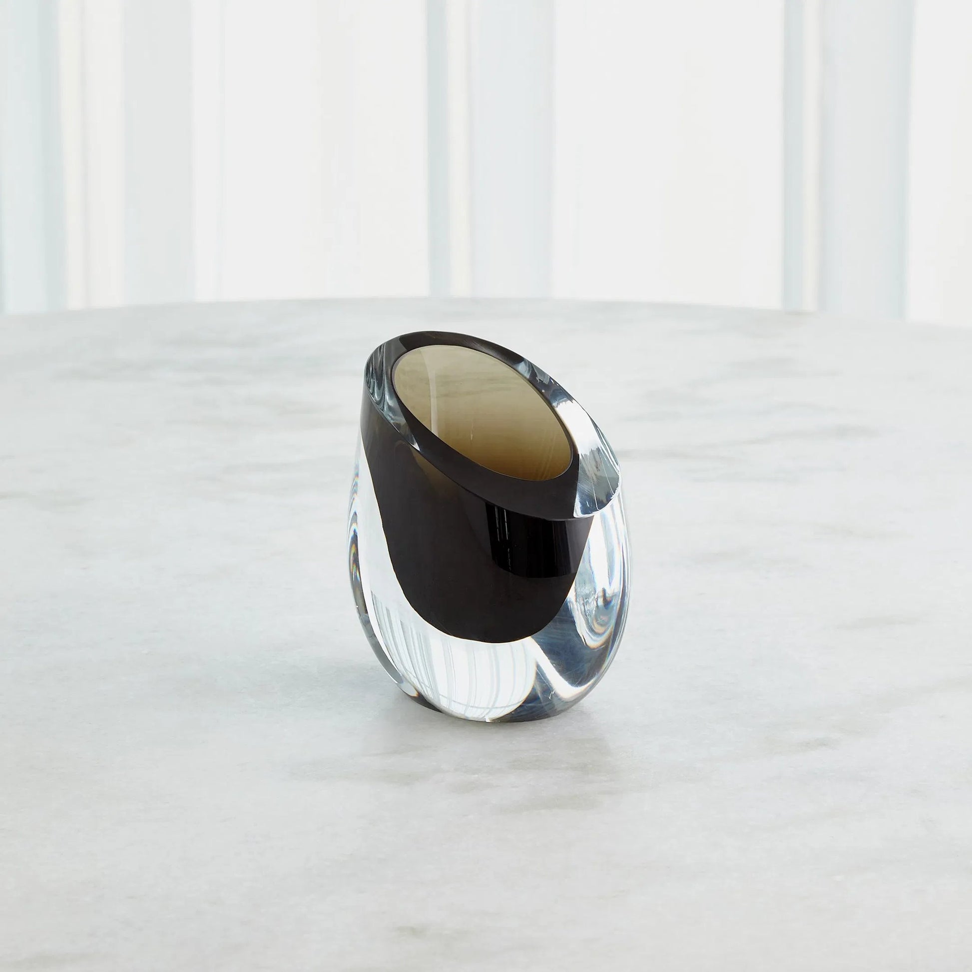 Slant Vase by Global Views. Made from art glass in a modern style.