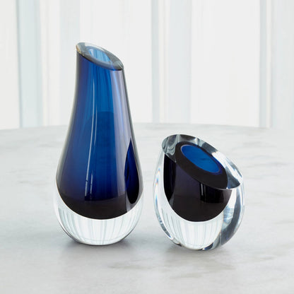 Slant Vase by Global Views. Made from art glass in a modern style.