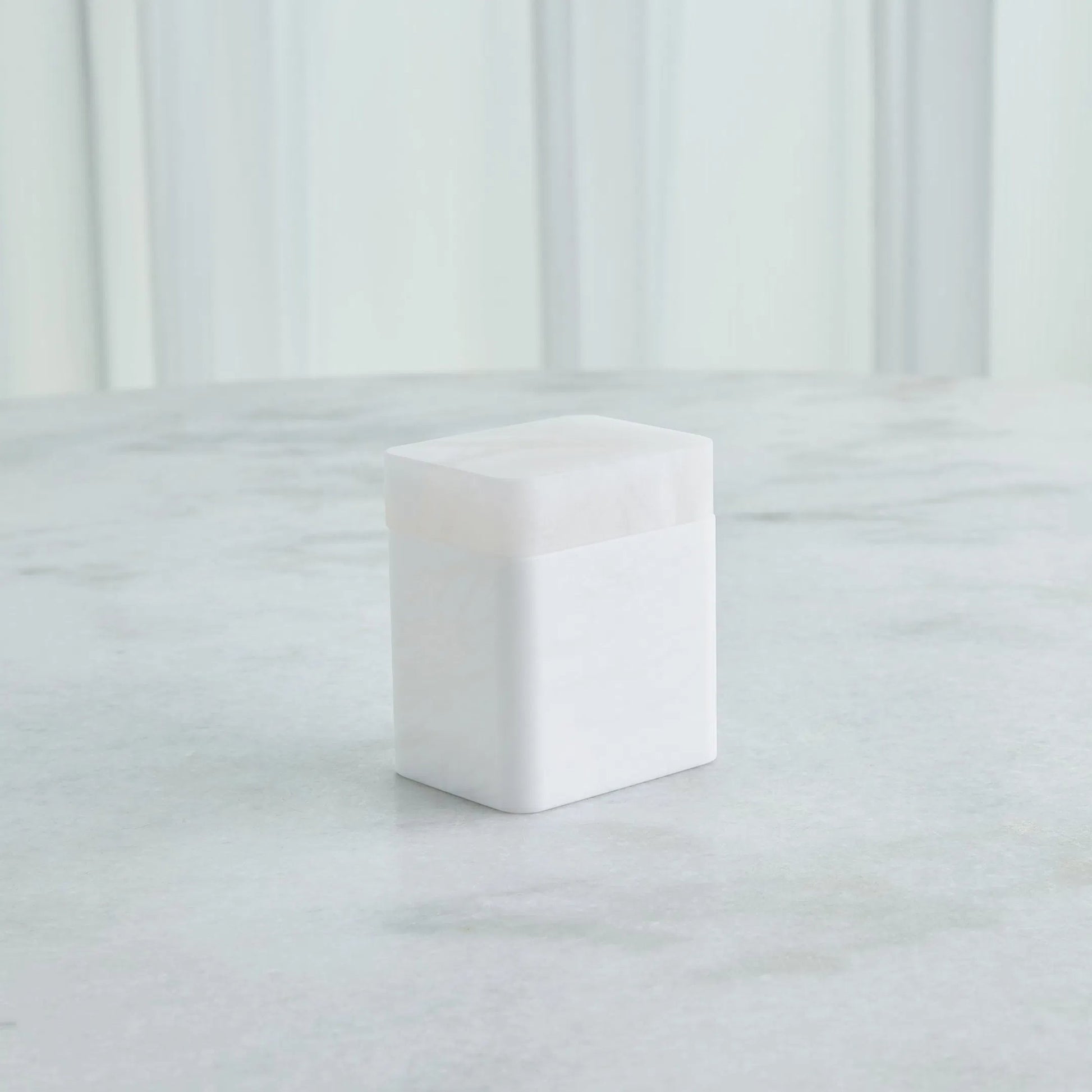 Raggio Alabaster Box by Global Views in white. Made from alabaster in a unique style.
