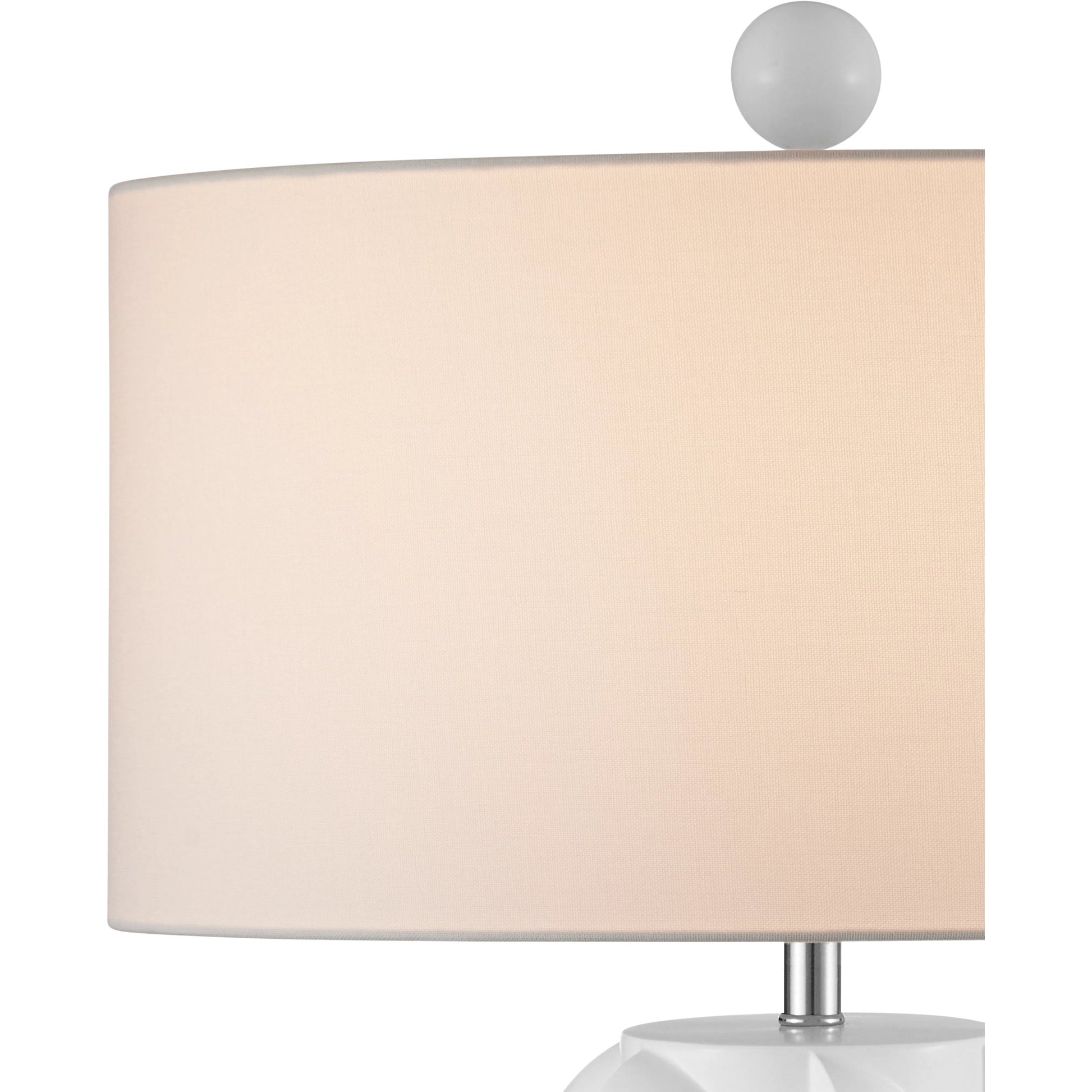 Salizzole Table Lamp by Currey and Company in white. Made from composite in a modern style.