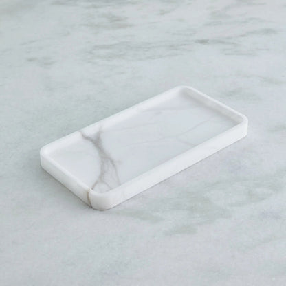 Raggio Alabaster Tray by Global Views in white. Made from alabaster in a unique style.