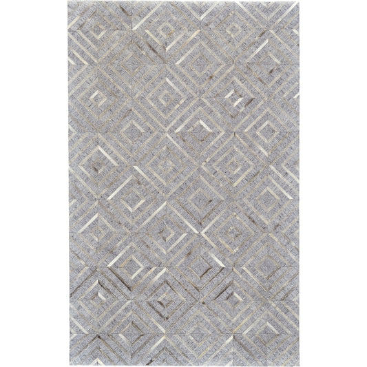 Fannin Transitional Geometric Rug - 0754F by Feizy. Made from viscose, leather in a unique style.