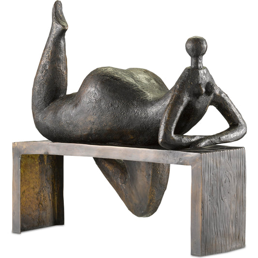 Odalisque by Currey and Company in bronze. Made from bronze in a eclectic & global style.