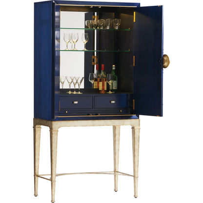 Meridian Bar by Lexington in cobalt. Made from unique in a transitional style.