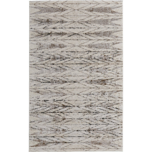 Vancouver Geometric Rug - VNR39NTF by Feizy in ivory, tan, brown. Made from polypropylene, polyester in a unique style.