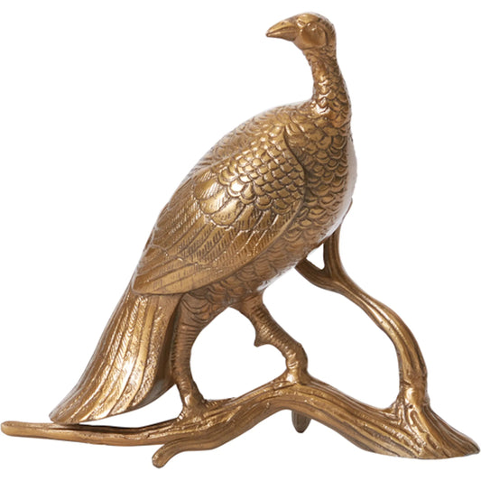Merriam Turkey by Accent Decor in antique-gold. Made from metal in a unique style.