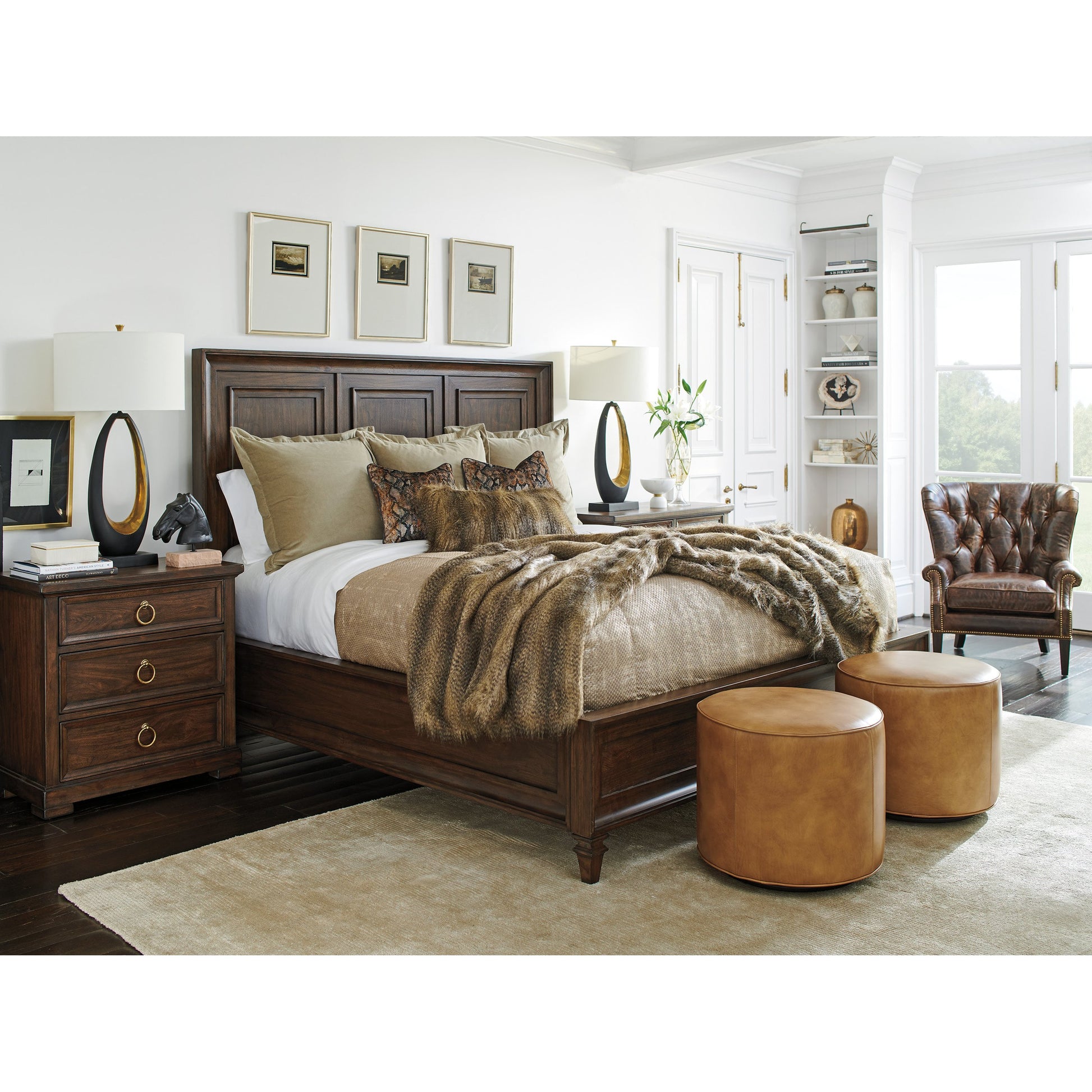 Walnut Creek Bed by Lexington in walnut. Made from unique in a traditional style.