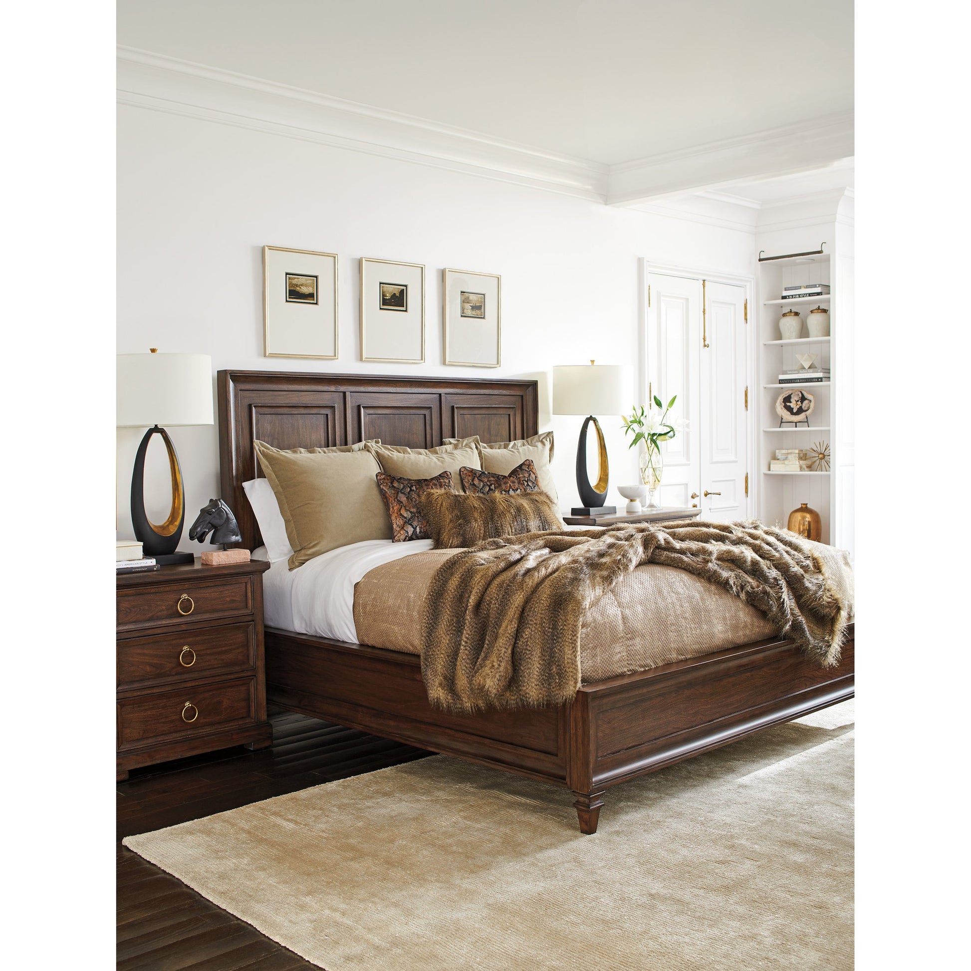 Walnut Creek Bed by Lexington in walnut. Made from unique in a traditional style.