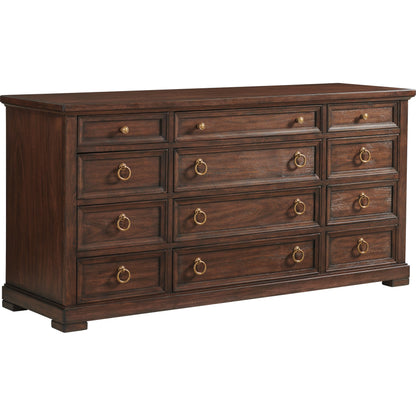 Sereno Triple Dresser by Lexington in walnut. Made from unique in a traditional style.