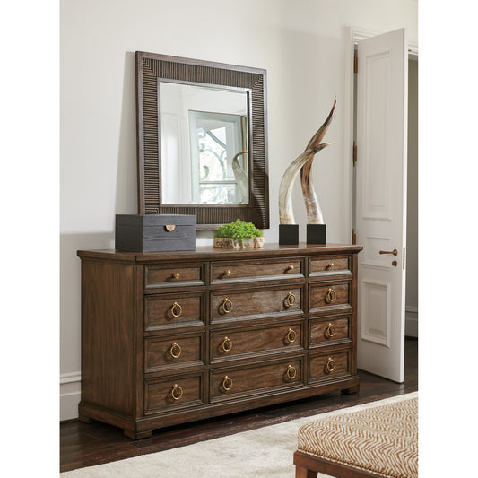 Sereno Triple Dresser by Lexington in walnut. Made from unique in a traditional style.