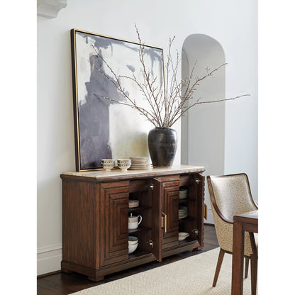 Los Gatos Buffet with Stone Top by Lexington in walnut. Made from unique in a transitional style.
