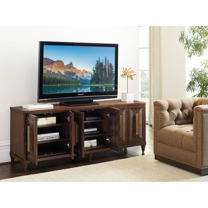 Modesto Media Console by Lexington in walnut. Made from unique in a transitional style.