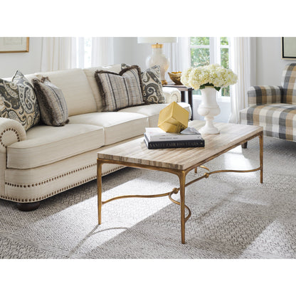 Menlo Park Cocktail Table by Lexington in maritime brass. Made from unique in a transitional style.