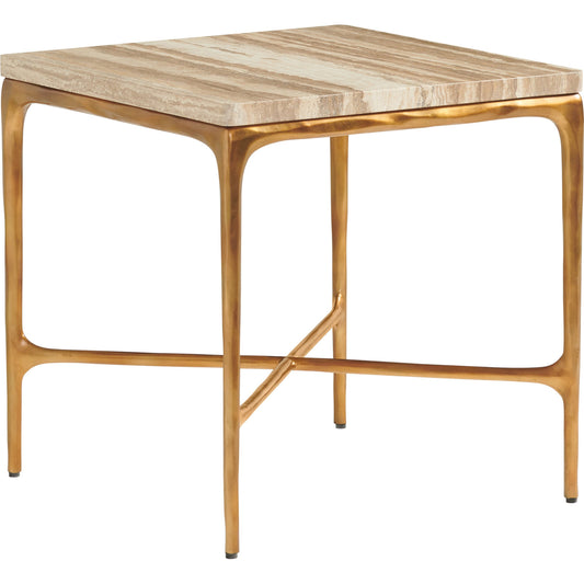 001 SI-1823453 | Additional Silo | Menlo Park End Table by Lexington in maritime brass. Made from unique in a transitional style.