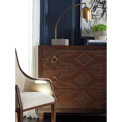 Woodland Drawer Hall Chest by Lexington in walnut. Made from unique in a transitional style.