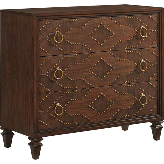 Woodland Drawer Hall Chest by Lexington in walnut. Made from unique in a transitional style.
