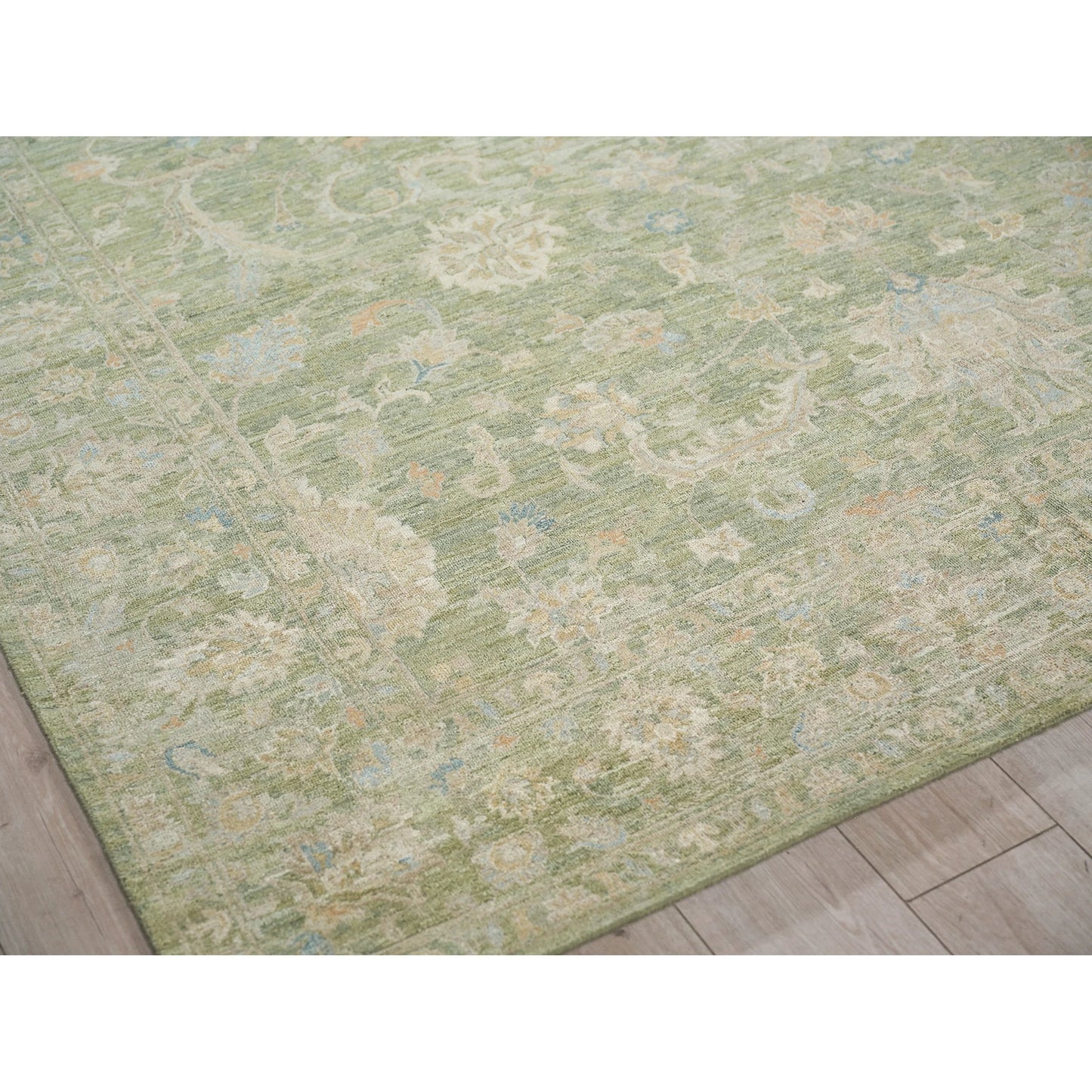 002 SI-2543622,SI-2543623 | Additional Silo | Santorini 7413 Rug by Exquisite Rugs in green. Made from wool, silk in a unique style.