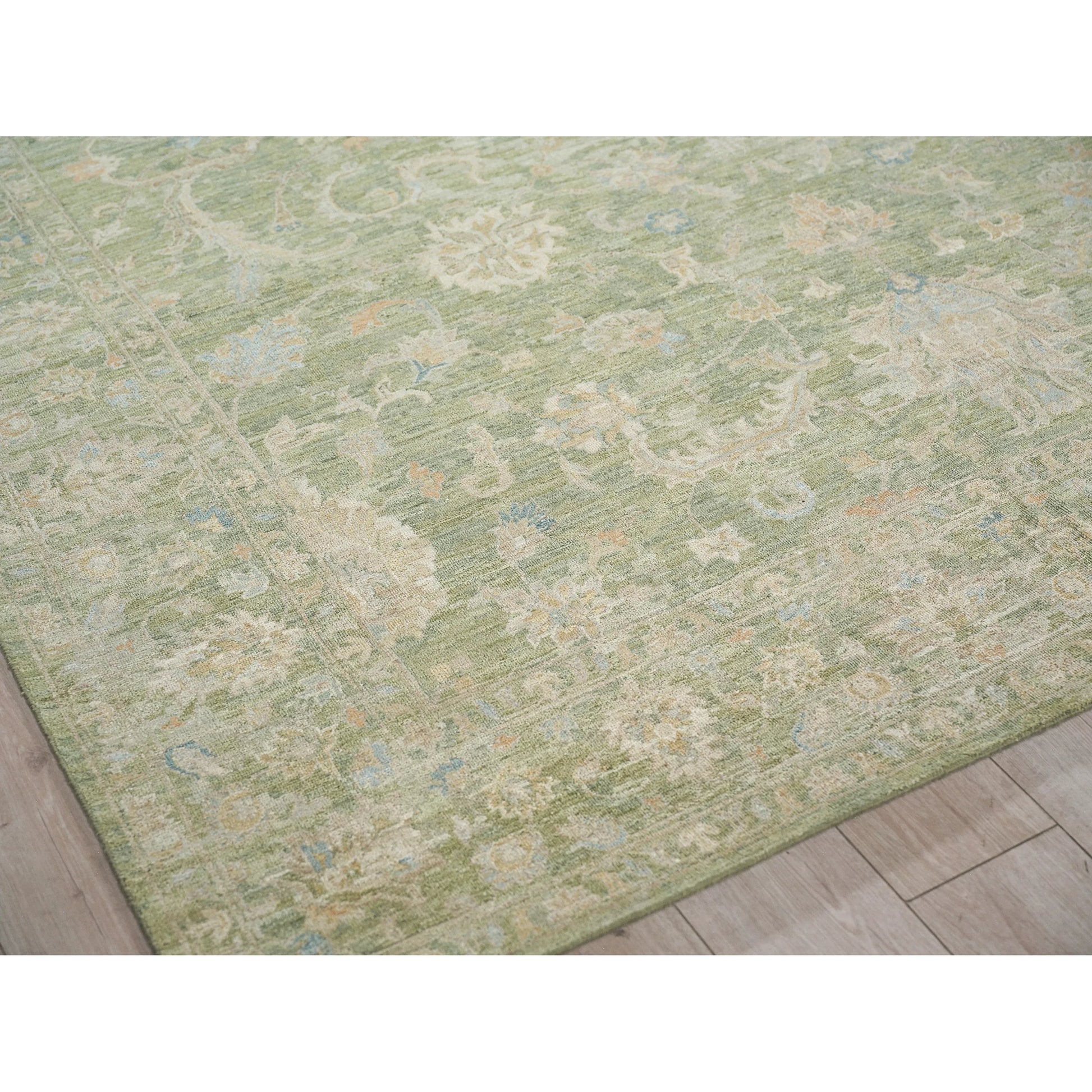 Santorini 7413 Rug by Exquisite Rugs in green. Made from wool, silk in a unique style.