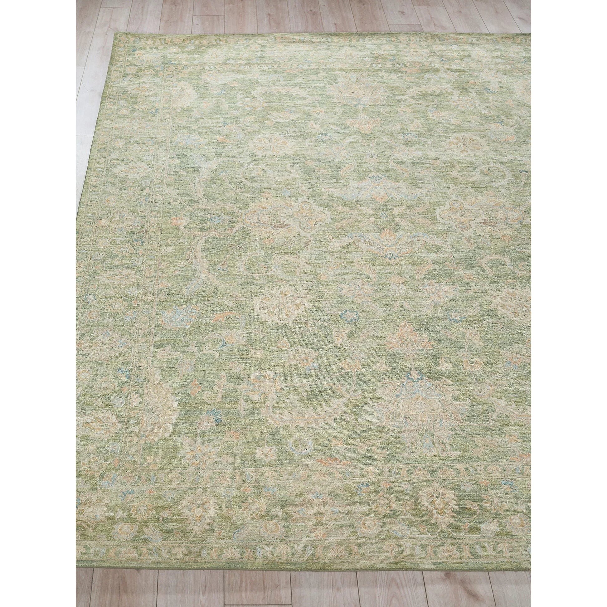 Santorini 7413 Rug by Exquisite Rugs in green. Made from wool, silk in a unique style.