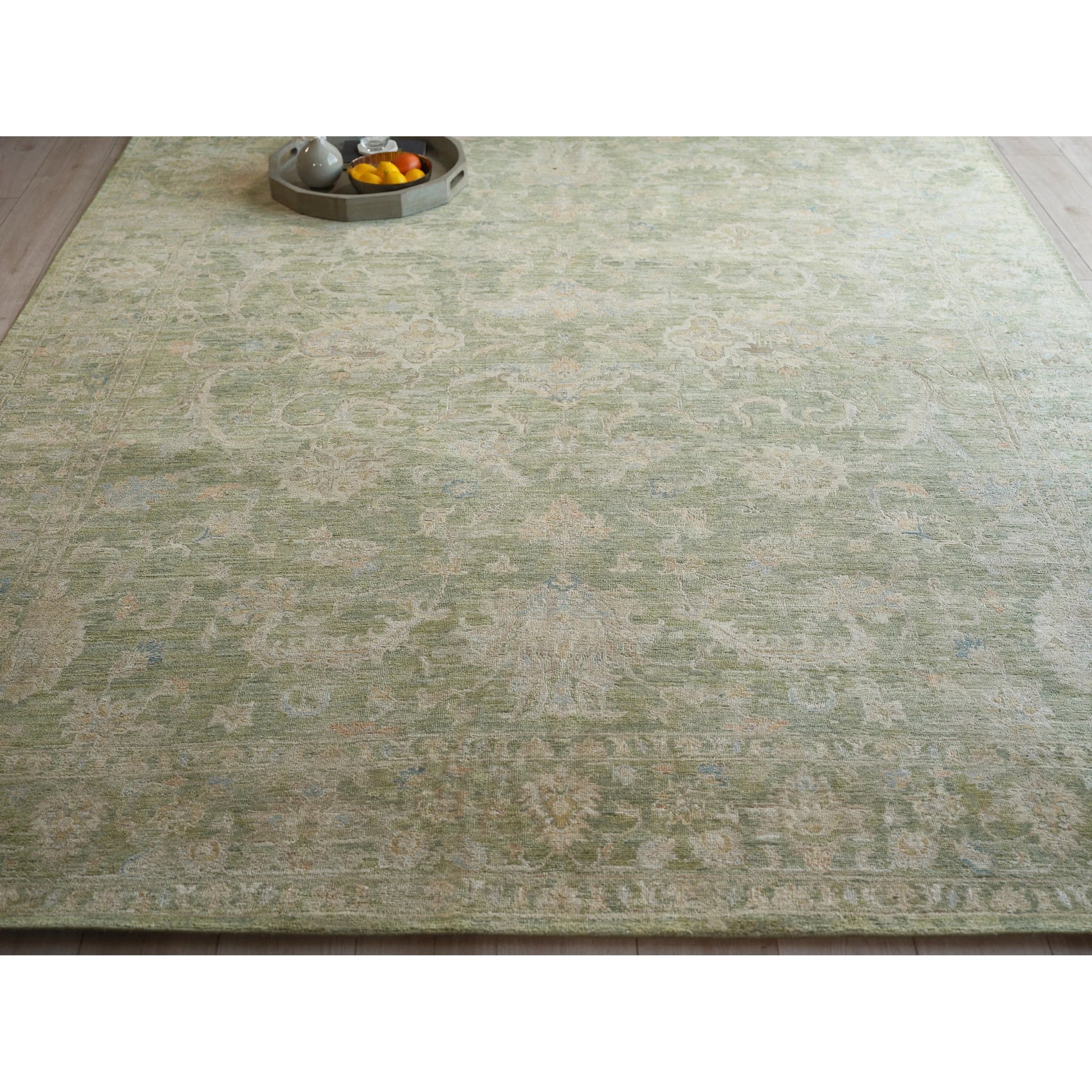 Santorini 7413 Rug by Exquisite Rugs in green. Made from wool, silk in a unique style.