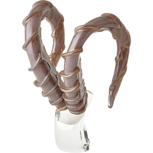 Kudu Head Sculpture by Global Views. Made from art glass in a eclectic & global style.