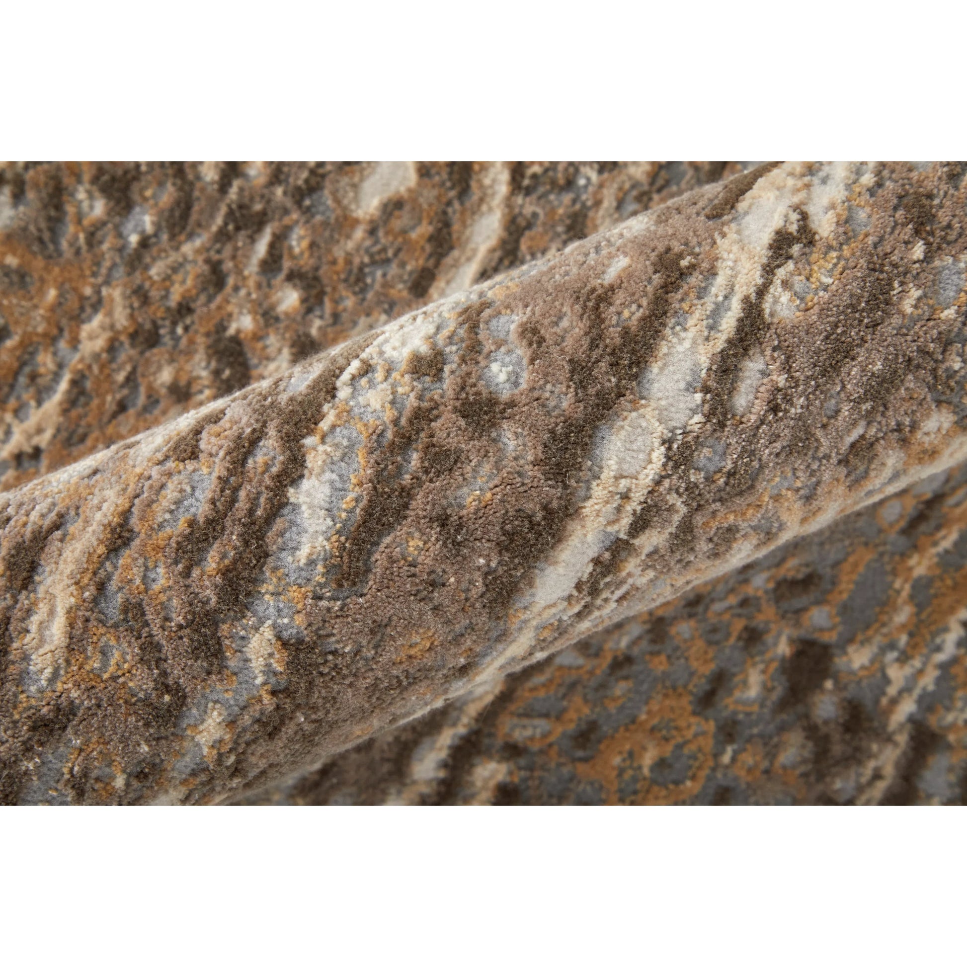 Parker Transitional Rug - 3705F by Feizy in tan, ivory, brown. Made from viscose, polyester in a unique style.