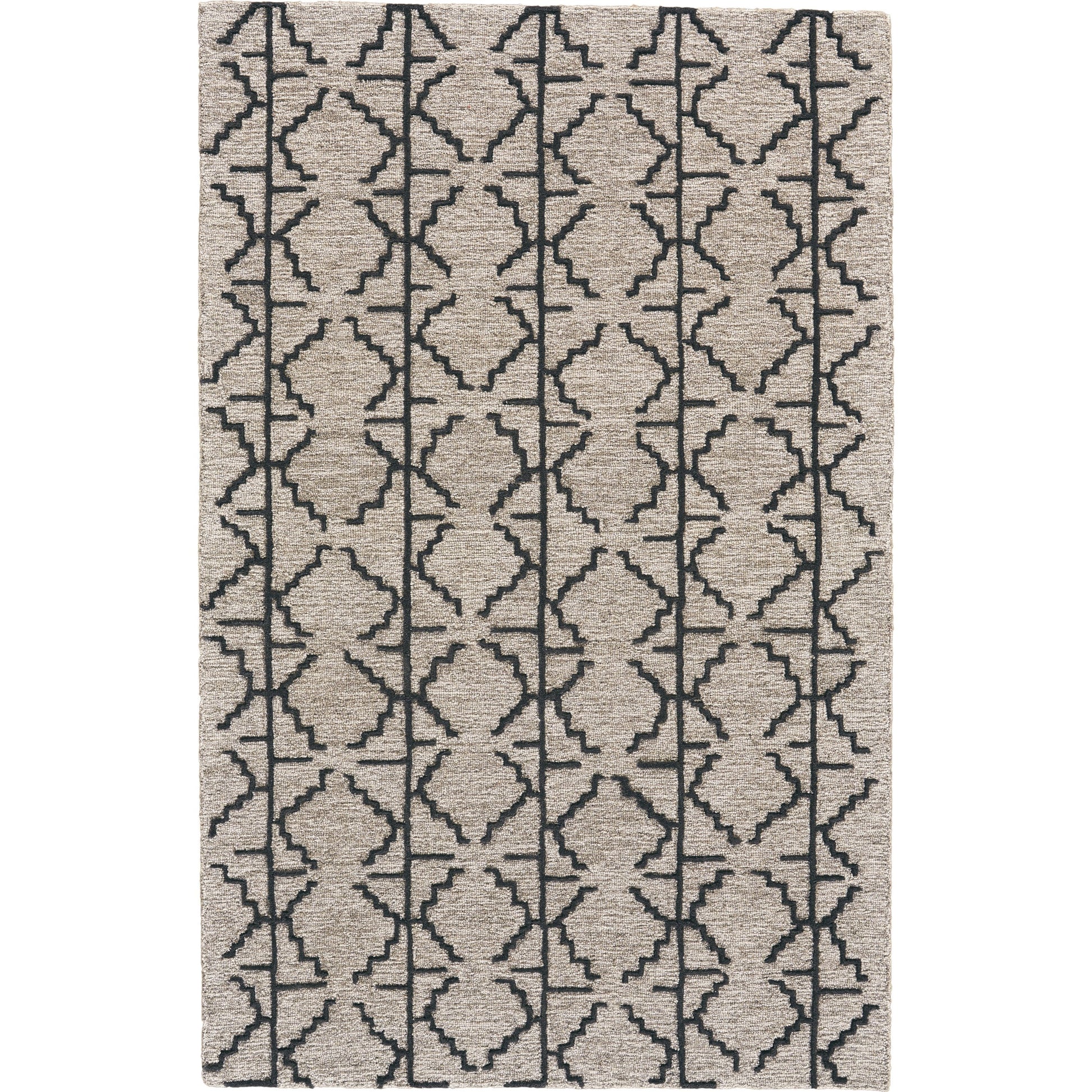Enzo Transitional Geometric Rug - 8732F by Feizy in black, taupe, gray. Made from wool in a unique style.