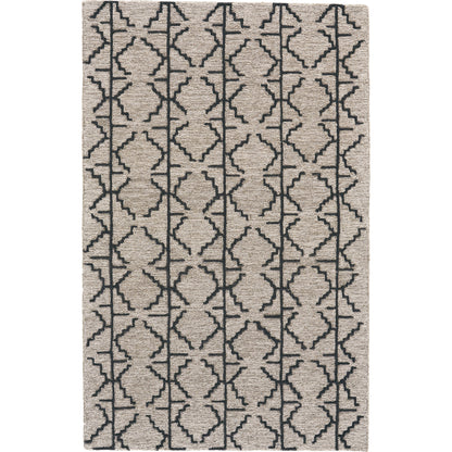 Enzo Transitional Geometric Rug - 8732F by Feizy in black, taupe, gray. Made from wool in a unique style.
