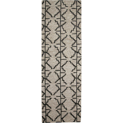 Enzo Transitional Geometric Rug - 8732F by Feizy in black, taupe, gray. Made from wool in a unique style.