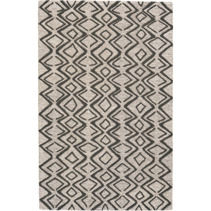 Enzo Transitional Geometric Rug - 8733F by Feizy in black, gray, taupe. Made from wool in a unique style.