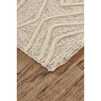 Enzo Transitional Diamond Rug - 8738F by Feizy in tan, ivory. Made from wool in a unique style.
