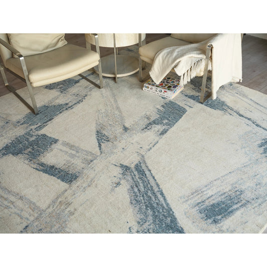 Moderno 7420 Rug by Exquisite Rugs in blue, taupe. Made from new zealand wool in a unique style.