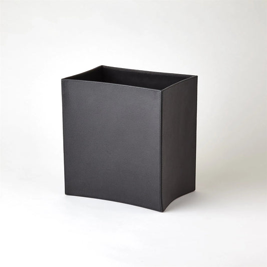 001 SR-891972 | Primary Silo | Folded Leather Wastebasket by Global Views. Made from leather in a modern style.